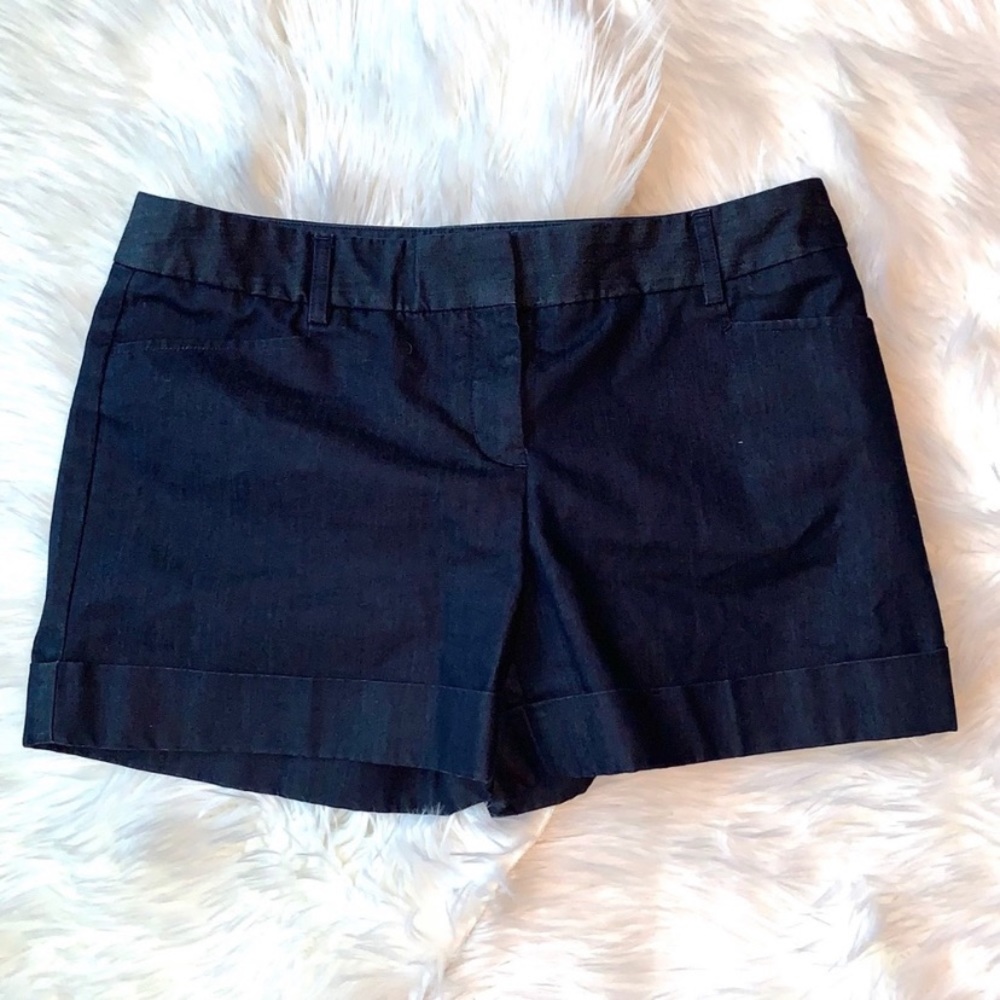 Express Editor Dark Denim Colored Shorts 6